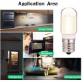 LED Microwave Light Bulb Over Stove Appliance Replacement 40W Incandescent for Refrigerator, Range Hood E17 Intermediate Base 3W 360lm dimmable Pack of 2