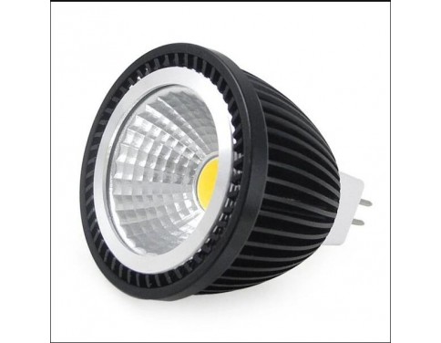 DC 12V COB LED Black Aluminum Spot Light MR16 Bulb 2" 4W Warm White 3000k