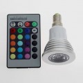 3W E14 RGB LED Spot Light Spotlight Bulb Lamp 16 Colors with Remote Controller