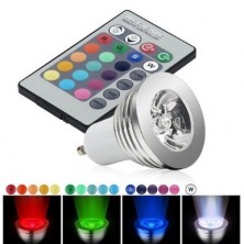 3W E14 RGB LED Spot Light Spotlight Bulb Lamp 16 Colors with Remote Controller