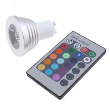 3W GU10 16 Colors Changing RGB LED Light Bulb With Remote