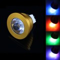 LED Spot Bulb MR16(GU5.3) 3W 200LM 1 pcs High Power RGB Light-Golden(AC/DC12V)