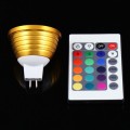 LED Spot Bulb MR16(GU5.3) 3W 200LM 1 pcs High Power RGB Light-Golden(AC/DC12V)