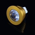 LED Spot Bulb MR16(GU5.3) 3W 200LM 1 pcs High Power RGB Light-Golden(AC/DC12V)