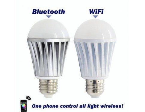 New Wifi Bluetooth Controlled LED Color Smart Light Bulb 7W E27 RGBW Lamp