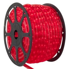 15ft Red Chasing LED Rope Light, 3 Wire 1/2", 120 Volt