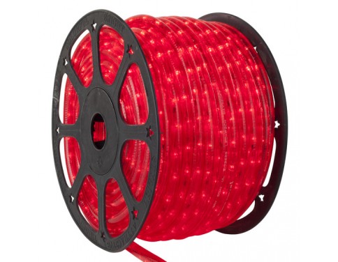15ft Red Chasing LED Rope Light, 3 Wire 1/2", 120 Volt