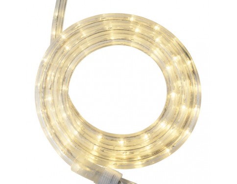 18' Warm White LED Rope Light, 2 Wire 1/2", 12 Volt