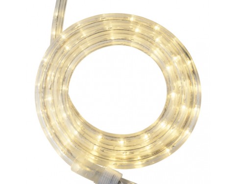 12' Warm White LED Rope Light, 2 Wire 1/2", 120 Volt