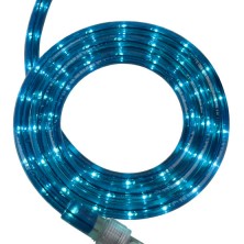12' Blue Rope Light, 2 Wire 1/2", 120 Volt