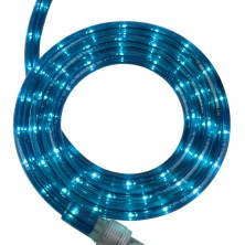 30' Blue Rope Light, 2 Wire 1/2", 120 Volt