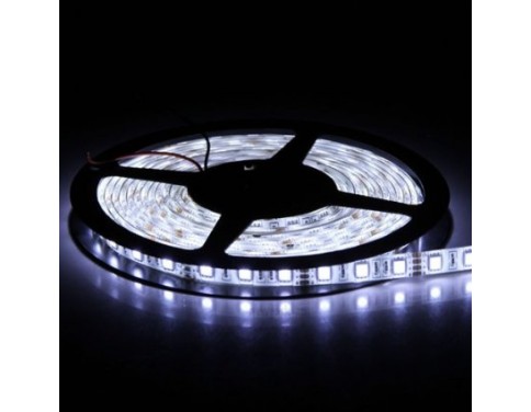 16.4FT 5M SMD 5050 Waterproof 300LEDs Cool White LED Flash Strip Light ,LED Flexible Ribbon Lighting Strip,12V 60W