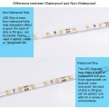 SMD5630 LED Strip, 16.4Ft, 300LEDs Warm White 3000K, DC12V Waterproof IP65, 25LM/LED, 2 Times Brightness Than SMD5050 LED Light Strip, LED Strip Light