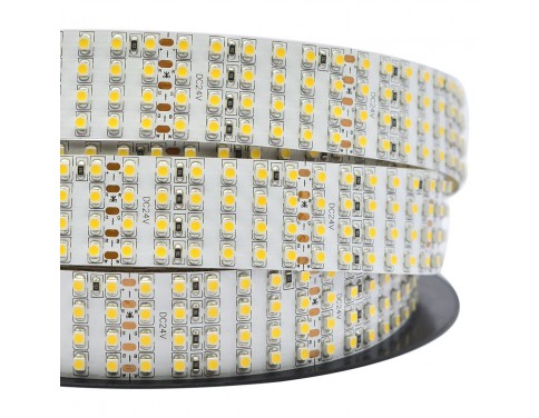 Quad Row LED Strip Lights - 24VDC 3528SMD 146LEDs/Ft High CRI 95 - Brightest Flexible LED Tape Lights - 1,170 Lumens/Ft - 2400 LEDs 16.4Ft Per Roll for Photographic Lighting