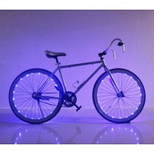 Super Bright 20-LED Bicycle Bike Rim Lights - Personalized LED Colorful Wheel Lights - Perfect for Safety and Fun - Easy to Install - Blue Green Red Pink White Multicolore