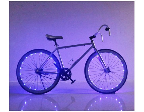 Super Bright 20-LED Bicycle Bike Rim Lights - Personalized LED Colorful Wheel Lights - Perfect for Safety and Fun - Easy to Install - Blue Green Red Pink White Multicolore