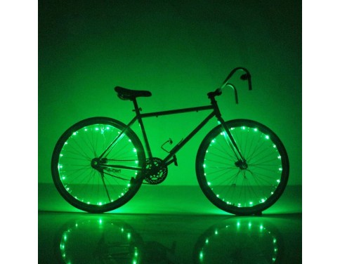 Super Bright 20-LED Bicycle Bike Rim Lights - Personalized LED Colorful Wheel Lights - Perfect for Safety and Fun - Easy to Install - Blue Green Red Pink White Multicolore