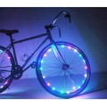 Super Bright 20-LED Bicycle Bike Rim Lights - Personalized LED Colorful Wheel Lights - Perfect for Safety and Fun - Easy to Install - Blue Green Red Pink White Multicolore