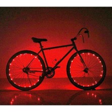 Super Bright 20-LED Bicycle Bike Rim Lights - Personalized LED Colorful Wheel Lights - Perfect for Safety and Fun - Easy to Install - Blue Green Red Pink White Multicolore