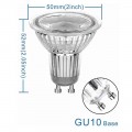 GU10 led bulbs dimmable 6000k 50W Halogen Bulb Equivalent Daylight White 500 Lumen 38 Degree Beam Angle MR16 Glass Track Light Spotlight Bulbs
