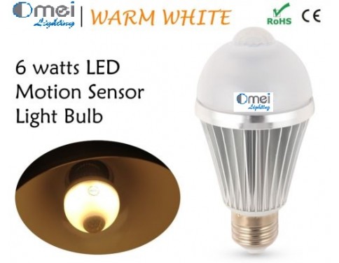 8w Motion Sensor Light Bulb E27 LED Bulb Smart Light for Closet omailighting