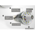 Pure White 8 watts LED Motion Sensor Light Bulb E26/E27 base 700 Lumens Built-in PIR Sensor