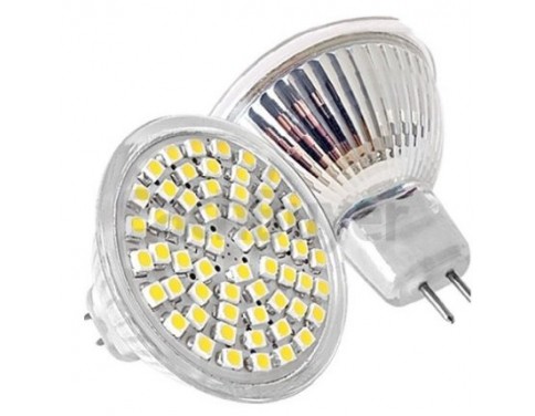 Free shipping 10x 110V 5W MR16 3528SMD 60led High Power LED Light Bulb LED Daylight lamp with Cool White 10pcs/lot