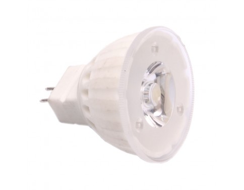 12V 2Watt Nano-ceramic MR11 LED Bulb - 7000K Pure White LED Spotlight - 100 Lumen
