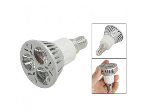 3W E14 3x1W LED White Lamp Spotlight Bulb 6000K 110-240V