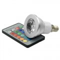 3W E14 Remote Controlled 16 Colours Changing LED RGB Light Lamp Bulb