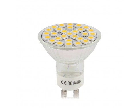 Brightest SMD LED Gu10 Bulbs 29p 5050 Spotlight 4 Pieces Gu10 Pack Pure White Wide Angle