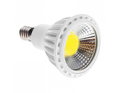 Dimmable E14 5W COB 450-480LM 6000K Cool White Light LED Spot Bulb