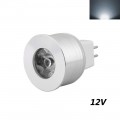 (Pack of 4) Mr11 Gu5.3 LED Spot Light 12v 110v 3w Mini LED Lamp Bulb Super Bright for Indoor Lighting (Cold White, 12v Mr11)