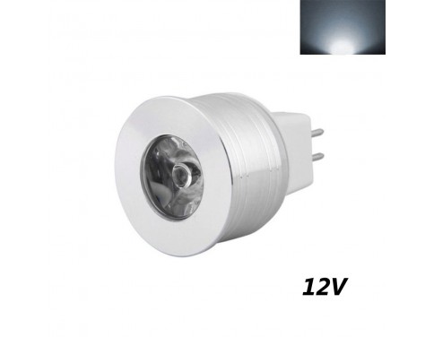 (Pack of 4) Mr11 Gu5.3 LED Spot Light 12v 110v 3w Mini LED Lamp Bulb Super Bright for Indoor Lighting (Cold White, 12v Mr11)