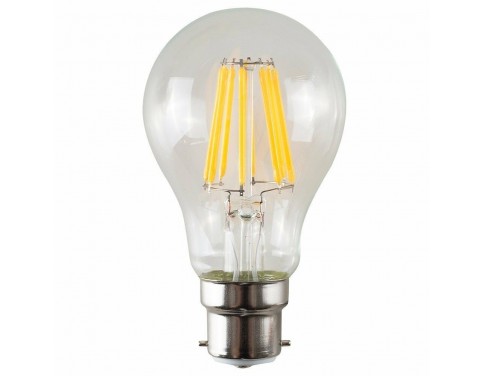 36V AC/DC CLEAR A60 B22 LED Filament GLOBE Bulb Warm White 2700K 8W Vintage Non Dimmable for RV Camper Marine Yacht Solar System