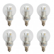 LED 3W E12 Candelabra Base Candle Light 40watt Chandelier Globe Bulb 6 - Pack