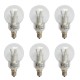 LED 3W E12 Candelabra Base Candle Light 40watt Chandelier Globe Bulb 6 - Pack