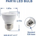 PAR16 LED Bulbs,7W(50W Eqv.) 500lm E26 Medium Base Dimmable Spotlight, 35°Beam Angle 3000K Warm White, MR16 Reflector Bulbs 5 Pack