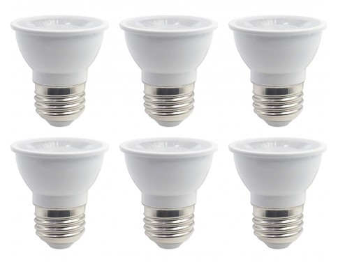 PAR16 LED Bulbs,7W(50W Eqv.) 500lm E26 Medium Base Dimmable Spotlight, 35°Beam Angle 3000K Warm White, MR16 Reflector Bulbs 5 Pack