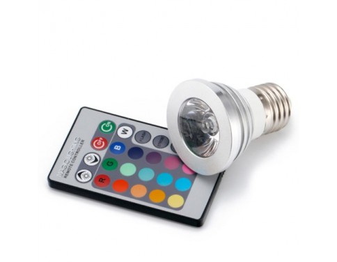 Remote Control Color Changing 16 LED E27 Light Bulb with RC