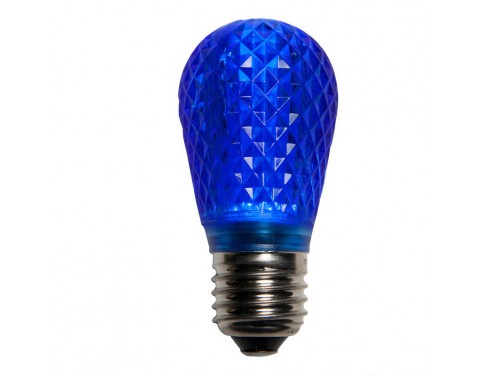 S14 LED Christmas Lamp Retrofit Light Bulbs, E26 Standard Base, Blue, Pack of 25