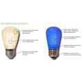 S14 LED Christmas Lamp Retrofit Light Bulbs, E26 Standard Base, Yellow, Pack of 25