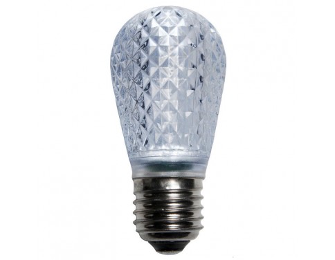 S14 LED Christmas Lamp Retrofit Light Bulbs, E26 Standard Base, Pure white, Pack of 25