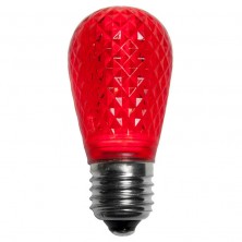 S14 LED Christmas Lamp Retrofit Light Bulbs, E26 Standard Base, Red, Pack of 25