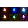 3W RGB LED Candelabra Bulb with Remote Controlled E27 Light