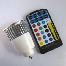 5W GU10 RGB LED Spot Light Spotlight Bulb Lamp 16 Colors without Remote Controller