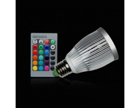 7W E27 RGB LED Spot Light Spotlight Bulb Lamp 16 Colors with Remote Controller