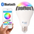 New Wireless Bluetooth 4.0 Speaker Smart LED Night Light Bulb Audio Music RGB Lamp- Smartphone Free APP Controlled- Dimmable Multicolored Colorful LED Display-one Pocket Monsters for Your Exclusive Party