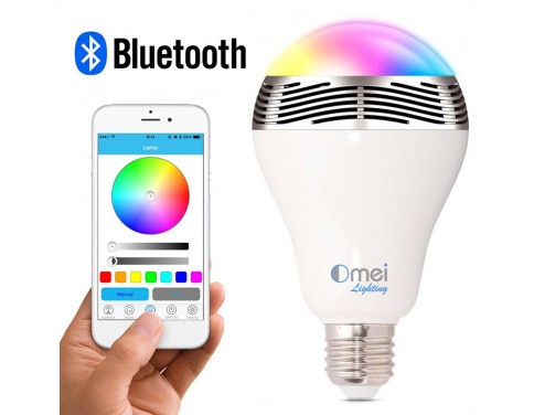 New Wireless Bluetooth 4.0 Speaker Smart LED Night Light Bulb Audio Music RGB Lamp- Smartphone Free APP Controlled- Dimmable Multicolored Colorful LED Display-one Pocket Monsters for Your Exclusive Party