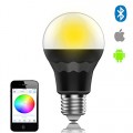 Smaty Bluetooth Smart LED Light Bulb - Smart Phone Controlled - Dimmable 16 Million Colors Changing - E26 - 7.5W(60 Watt Equivalent) - Work with iPhone,iPad,iWatch,Android Phone and Tablet